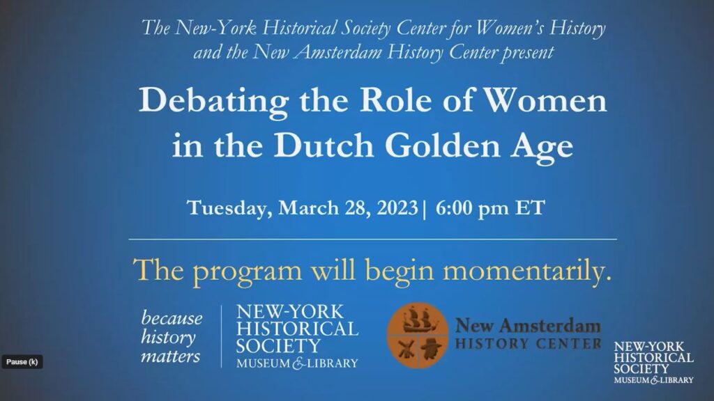 Debating the Role of Women in the Dutch Golden Age