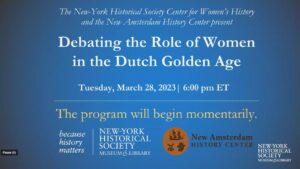 Debating the Role of Women in the Dutch Golden Age